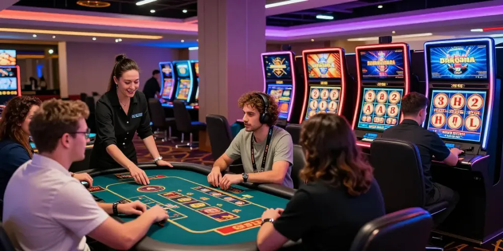 Visitez https://studiobarw.com/ pour découvrir l'excitation du casino en ligne Dragonia, avec des joueurs engagés dans des machines à sous et des jeux en direct.